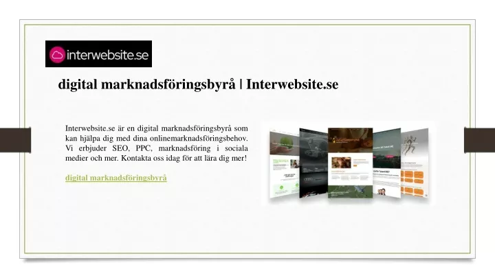 digital marknadsf ringsbyr interwebsite se