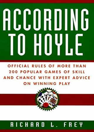 DOWNLOAD/PDF According to Hoyle: Official Rules of More Than 200 Popular Games of Skill and