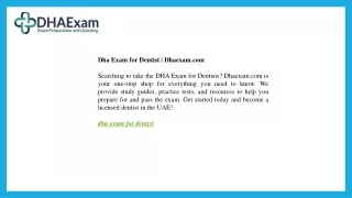 Dha Exam for Dentist  Dhaexam.com
