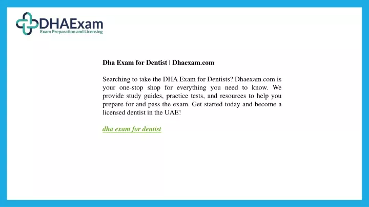 dha exam for dentist dhaexam com searching
