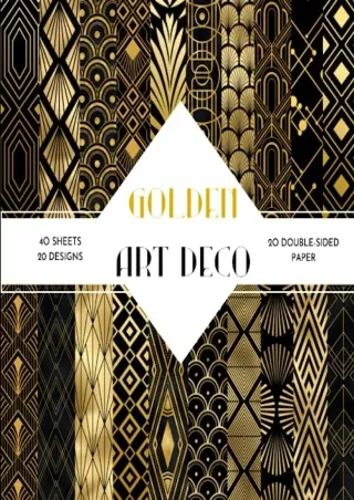 DOWNLOAD/PDF Golden Art Deco Scrapbook Paper: | 8,5 x 8,5 size | 40 patterned double sided