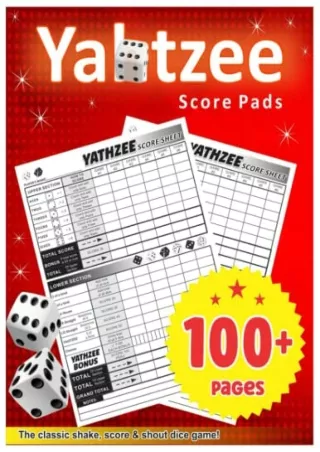 Read ebook [PDF] Yatzee Score Pads: Large Print Score Sheets with Size 8.5 x 11 inches for