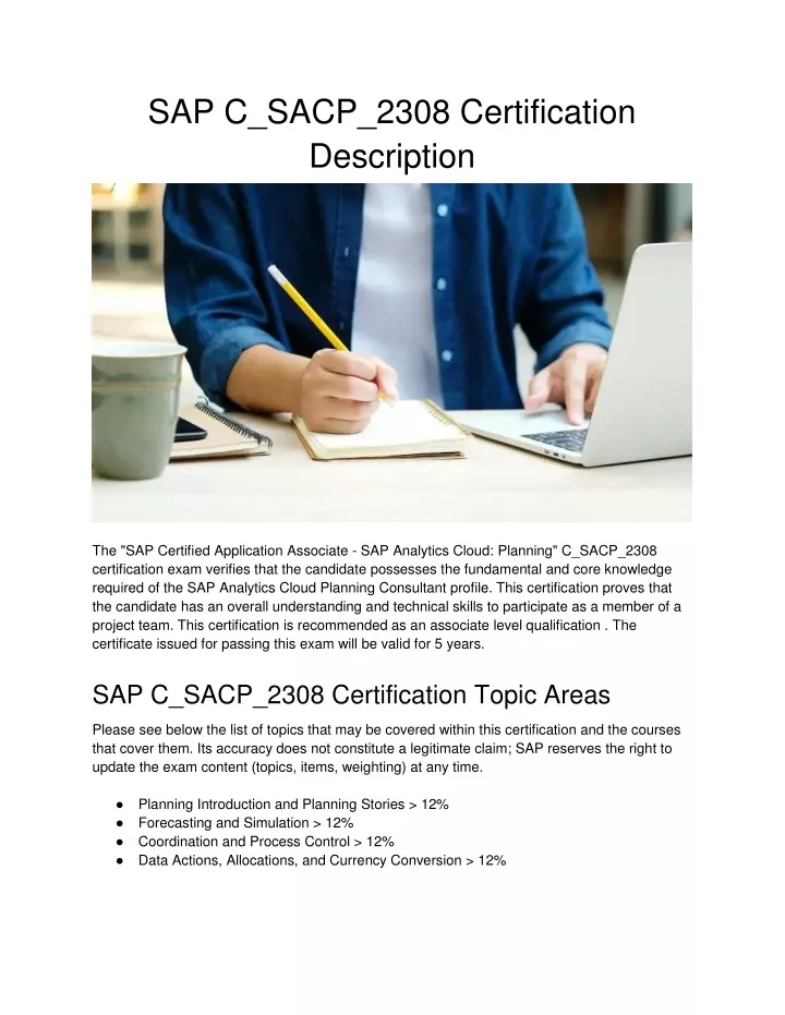 sap c sacp 2308 certification description