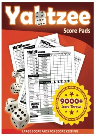 [PDF] DOWNLOAD Yatzee Score Pads: Large Print Score Sheets with Size 8.5 x 11 inches for