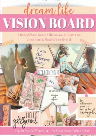 READ [PDF] Vision Board Book: Clip Art For Women & Teen Girls With Photos, Quotes &