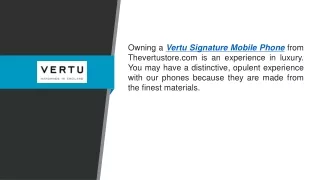 Vertu Signature Mobile Phone Thevertustore.com