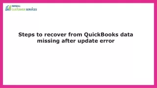 steps to recover from quickbooks data missing