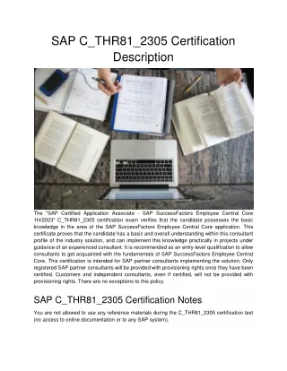 SAP C_THR81_2305 Certification Description