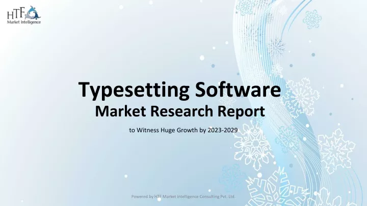 typesetting software market research report