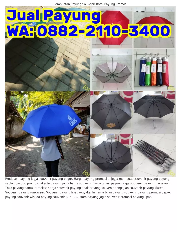 pembuatan payung souvenir botol payung promosi