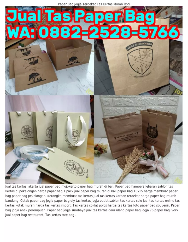 paper bag jogja terdekat tas kertas murah roti