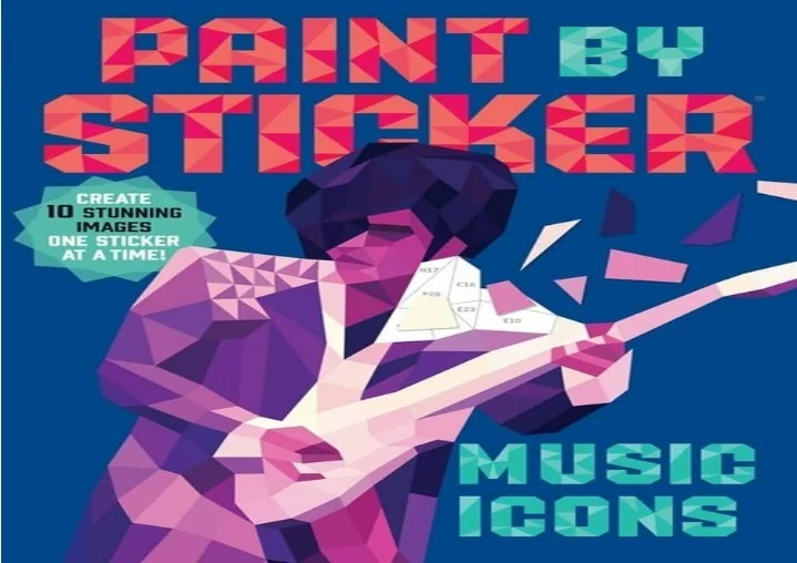 PPT PaintbyStickerMusicIconsRecreate10ClassicPhotographsOne