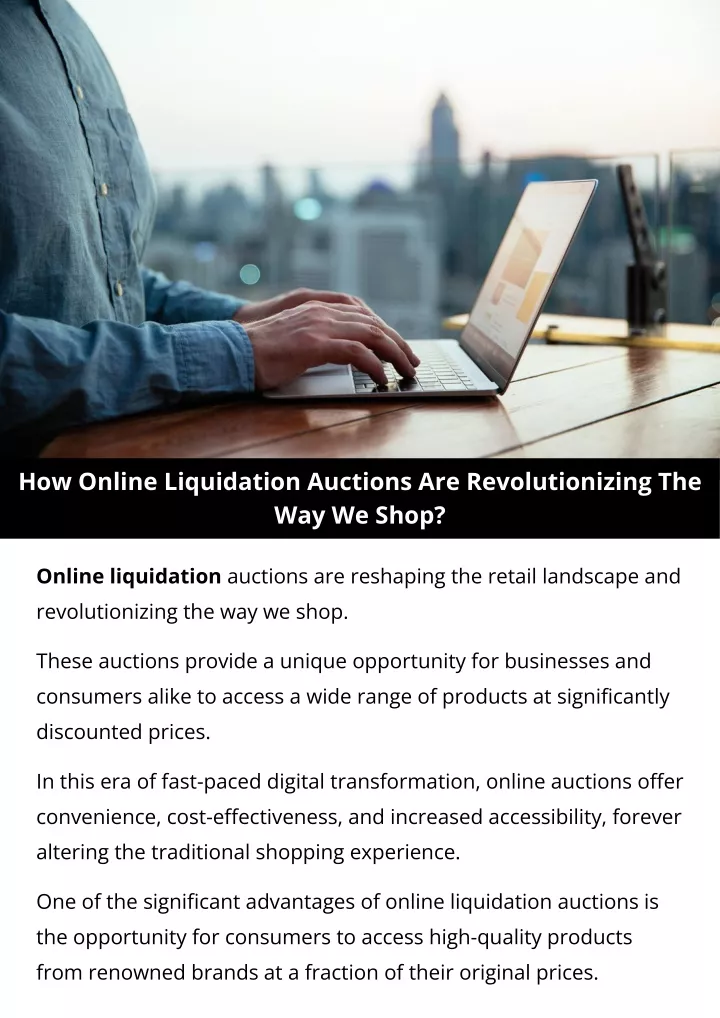 how online liquidation auctions