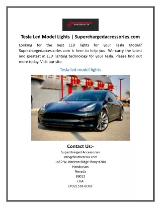 Tesla Led Model Lights  Superchargedaccessories