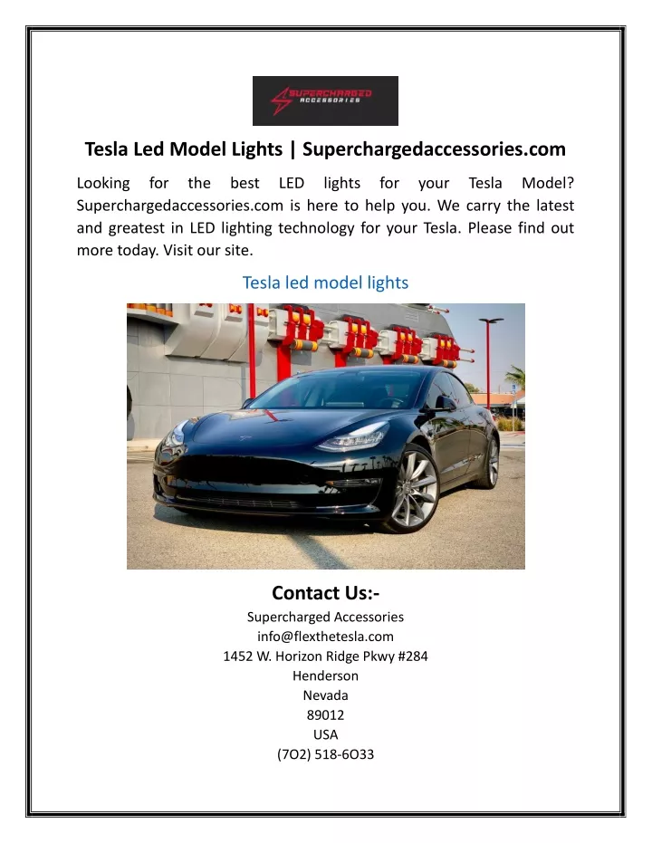 tesla led model lights superchargedaccessories com