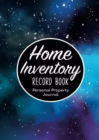 PDF_ Home Inventory Record Book Personal Property Journal: Homeowners Book Of