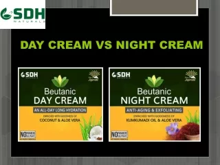 DAY CREAM VS NIGHT CREAM - SDH Naturals Best night cream for glowing skin