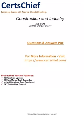 2023 Updated AEE-CEM questions and answers pdf dumps CertsChief.com