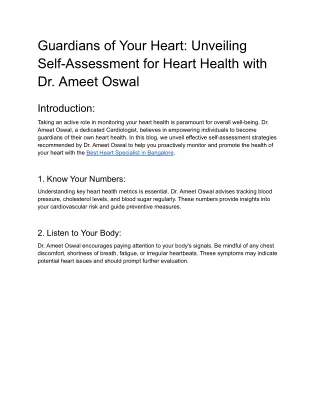 Guardians of Your Heart_ Unveiling Self-Assessment for Heart Health with Dr
