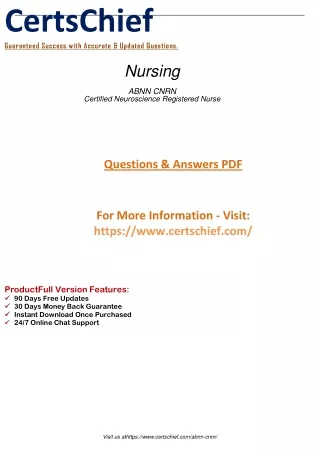 2023 Updated ABNN-CNRN questions and answers pdf dumps CertsChief.com