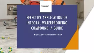Effective Application of Integral Waterproofing Compound
