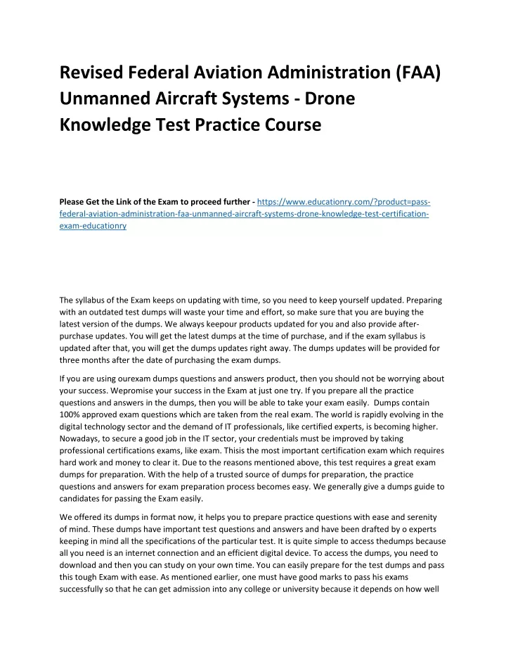 PPT - Revised Federal Aviation Administration (FAA) Unmanned Aircraft ...