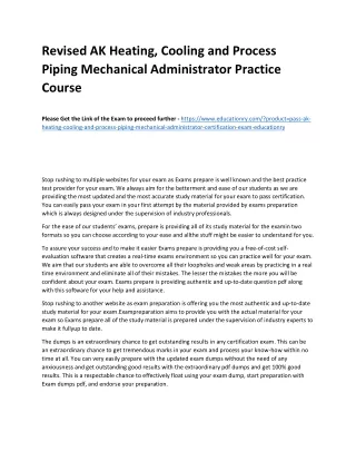 revised ak heating cooling and process piping