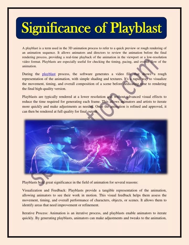 significance of playblast significance