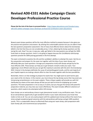 revised ad0 e331 adobe campaign classic developer