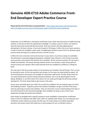 genuine ad0 e710 adobe commerce front