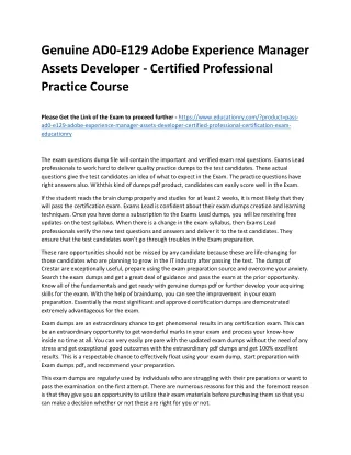 genuine ad0 e129 adobe experience manager assets