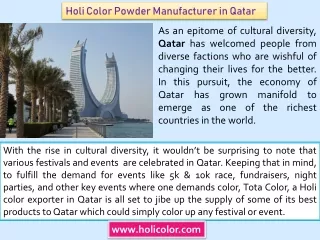 Holi Color powder Manufacturer in Qatar
