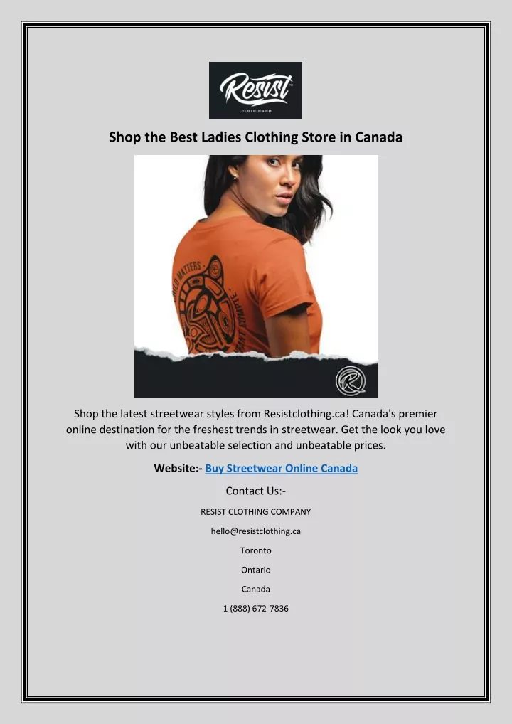 shop the best ladies clothing store in canada