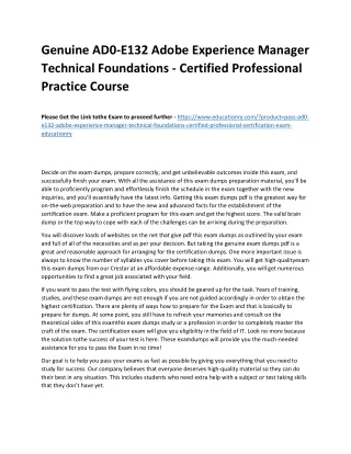 genuine ad0 e132 adobe experience manager