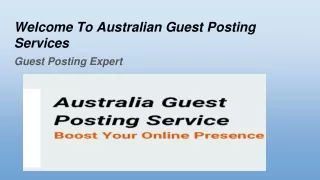 Welcome To Australian Guest Posting Services