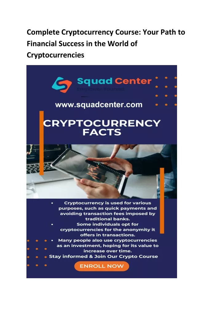 complete cryptocurrency course your path