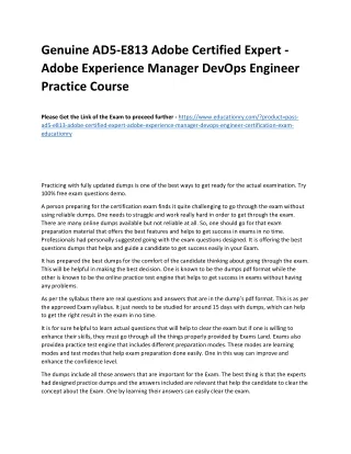 genuine ad5 e813 adobe certified expert adobe
