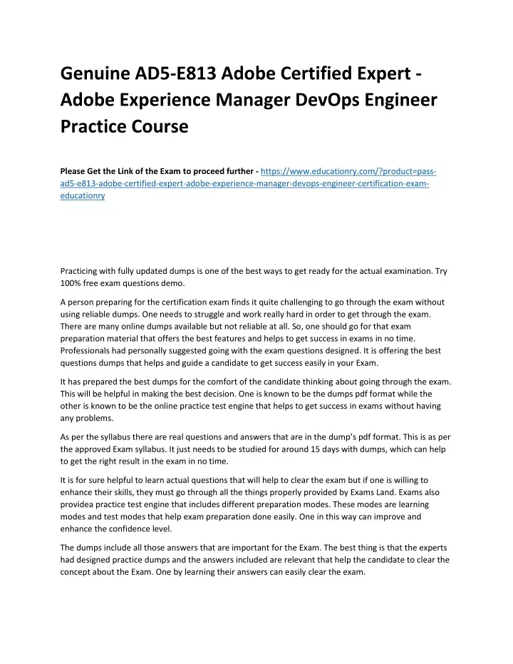 genuine ad5 e813 adobe certified expert adobe