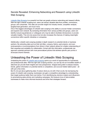 _LinkedIn Web Scraping