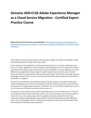 genuine ad0 e136 adobe experience manager