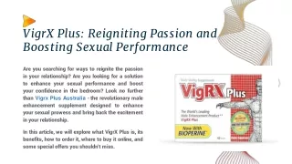 Buy VigrX Plus Rekindle the Fire in Your Relationship