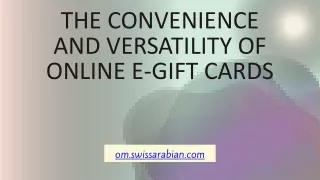 The Convenience and Versatility of Online e-Gift Cards