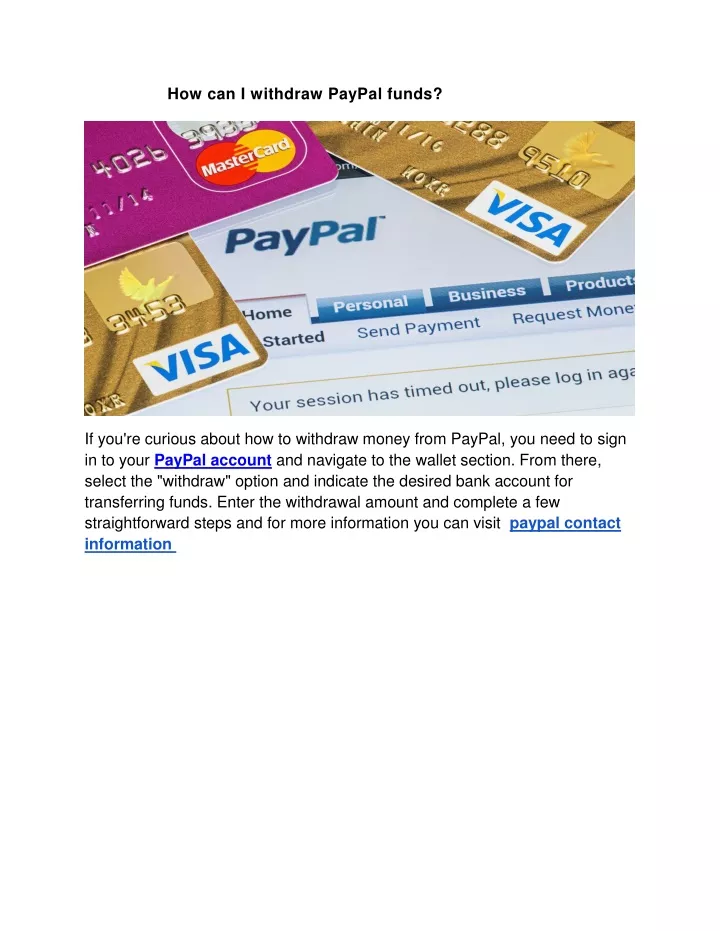 how can i withdraw paypal funds