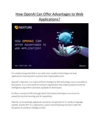 how openai can offer advantages