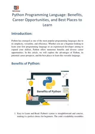 Python Programming Language