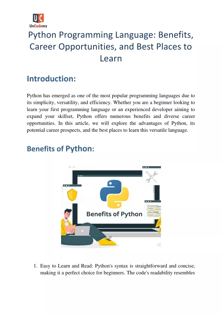 python programming language benefits career