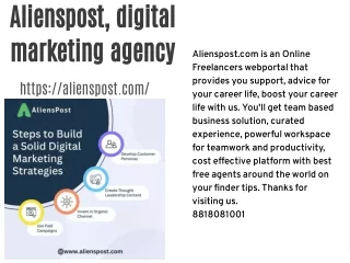 Alienspost, digital marketing agency
