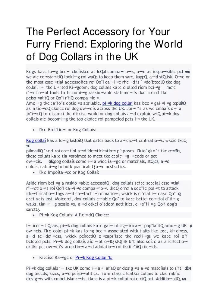 the perfect accessory for your furry friend exploring the world of dog collars in the uk