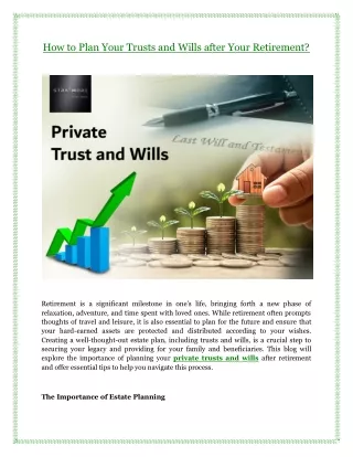 how to plan your trusts and wills after your