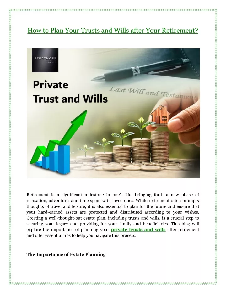 how to plan your trusts and wills after your